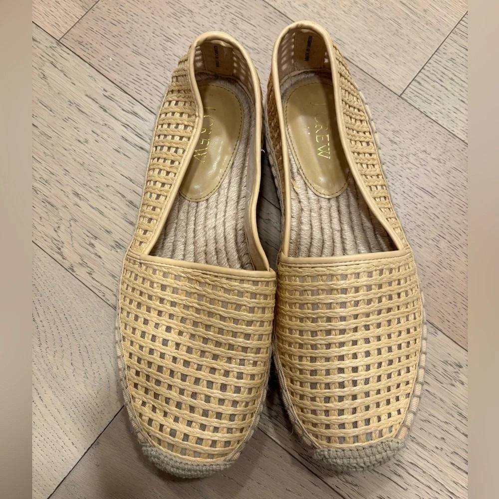 J. Crew Raffia Espadrille Flats